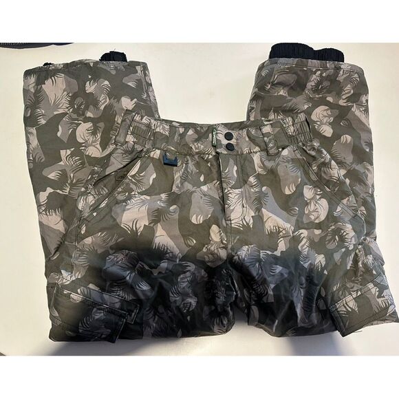 Quicksilver Squadron No. 70 Kids Youth Ski Snowboard Pants Camo Size‎ Small - Picture 1 of 10